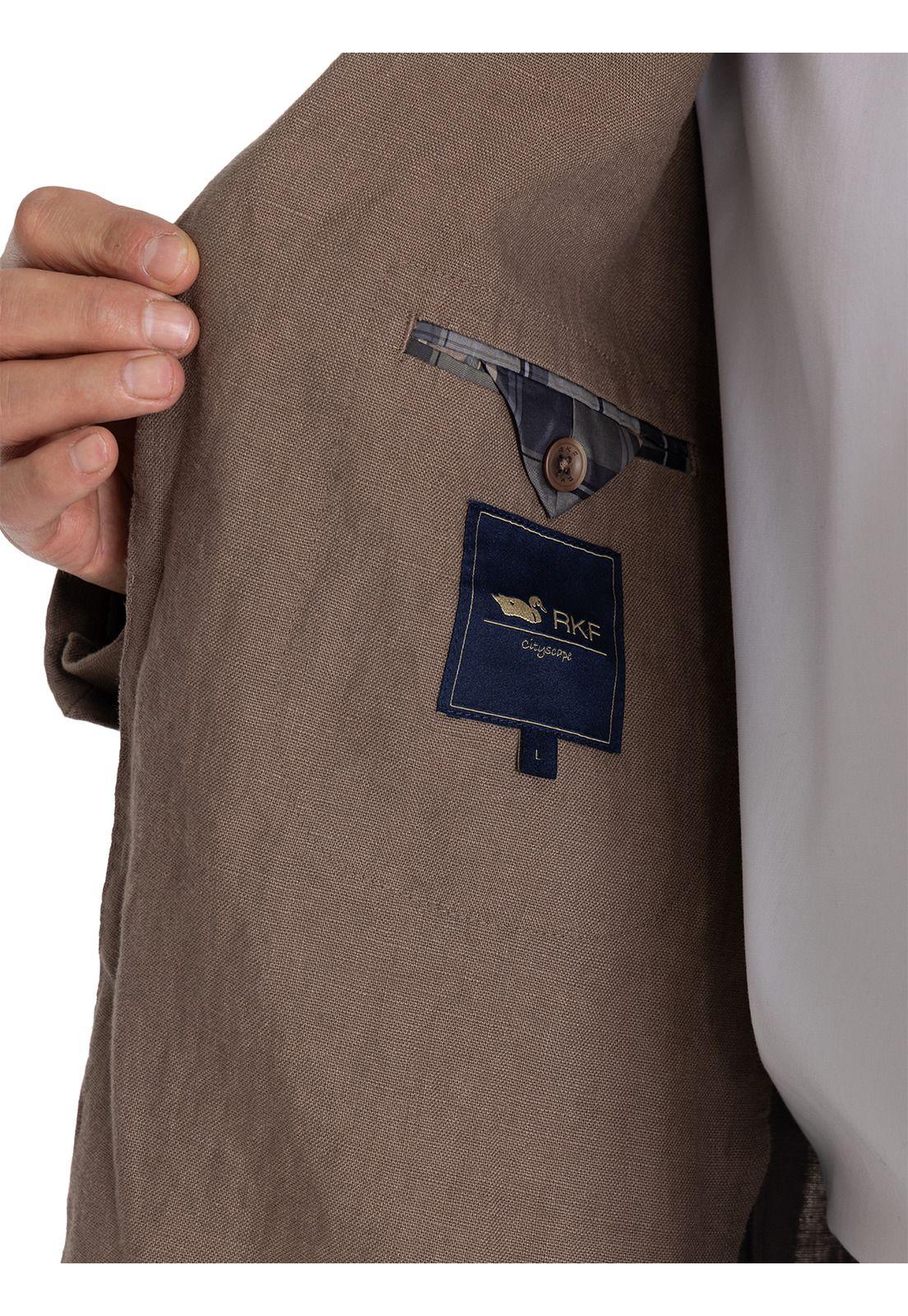 Chaqueta Lino Orgánico Café Amalfi Hombre -8