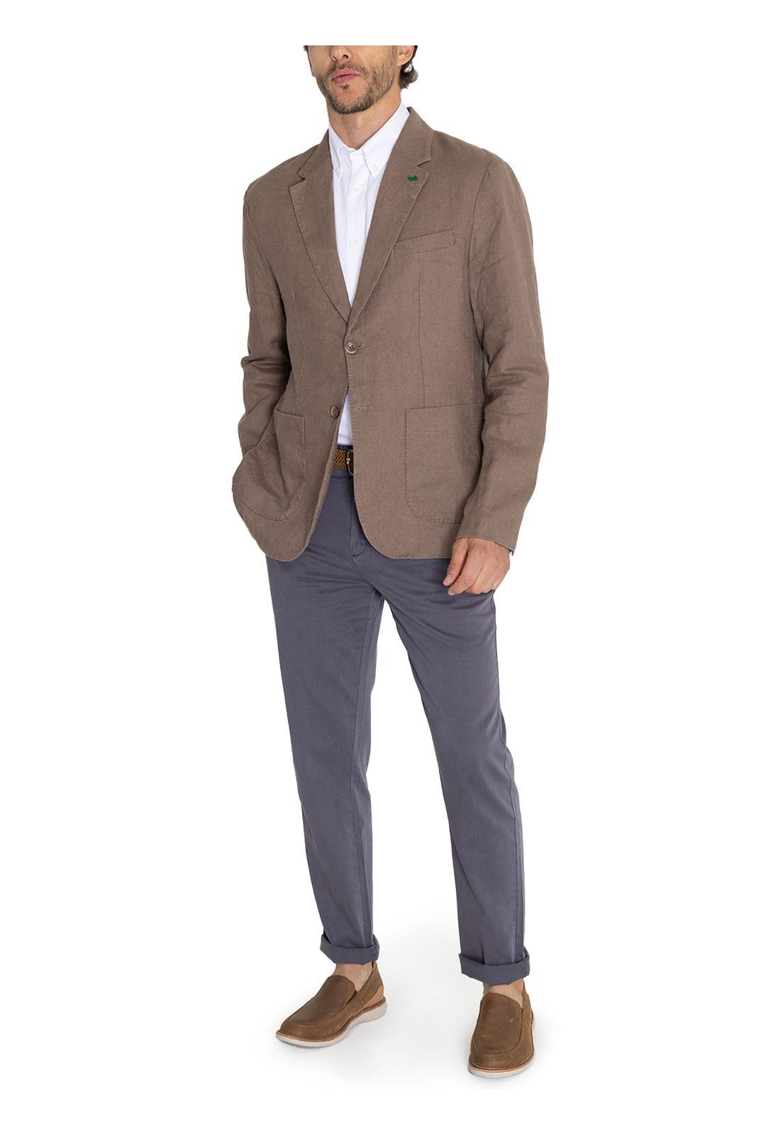 Chaqueta Lino Orgánico Café Amalfi Hombre -9