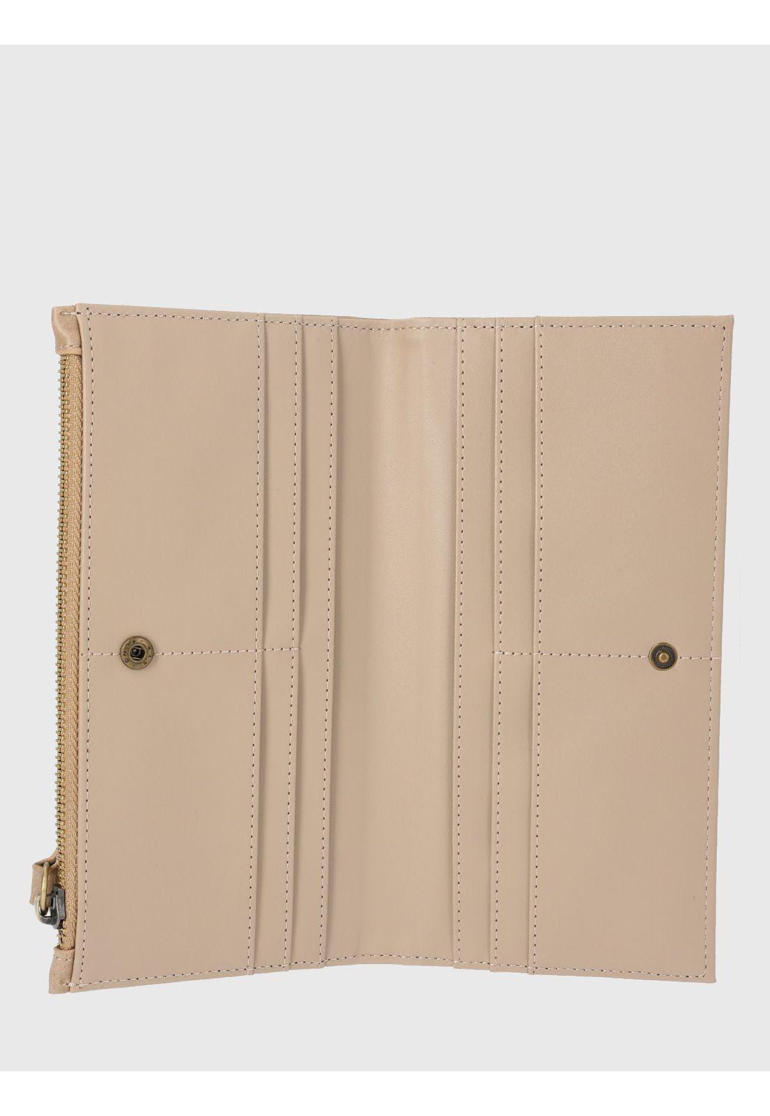 Billetera Ecocuero Beige Luck Mujer-2