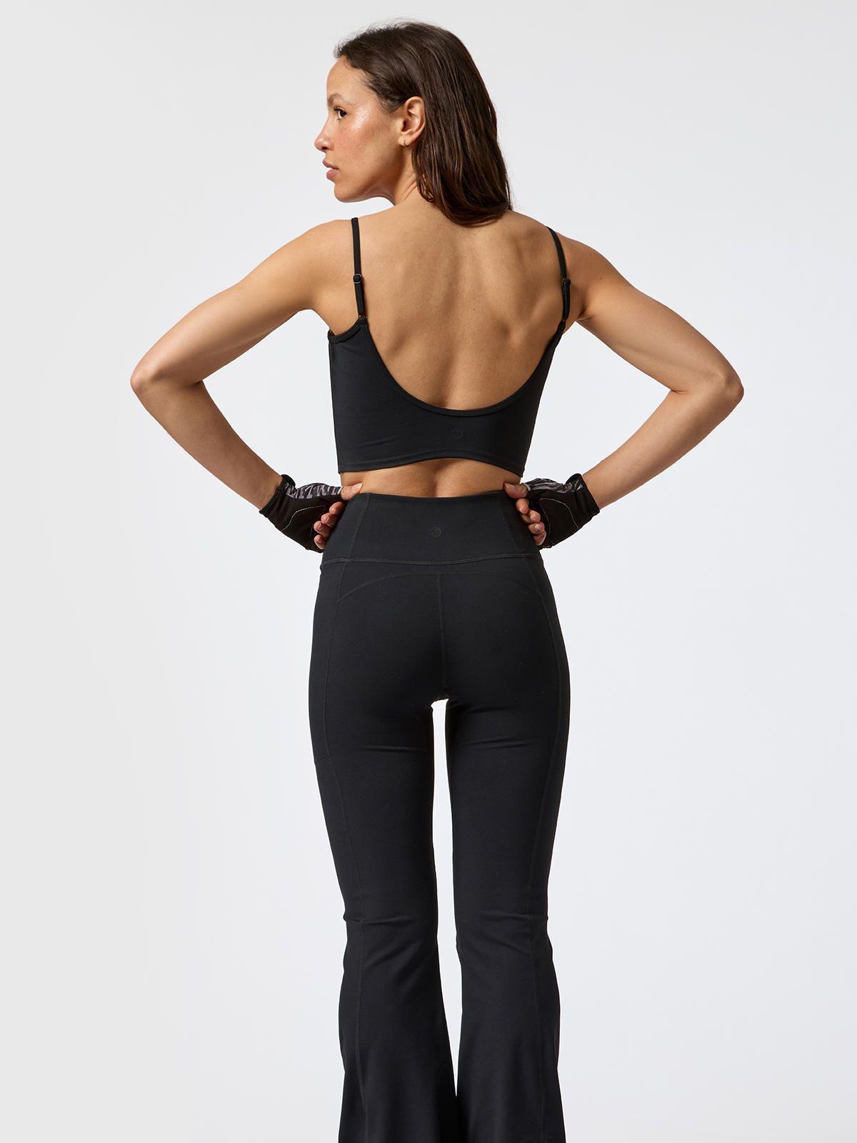 Peto Crop Backless Aloe Negro Mujer-4