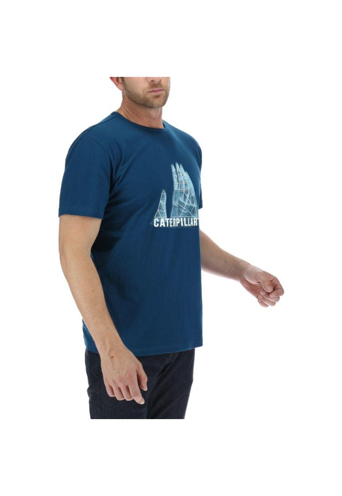 Polera Mc Hombre Fingers Tee Azul Marino-3