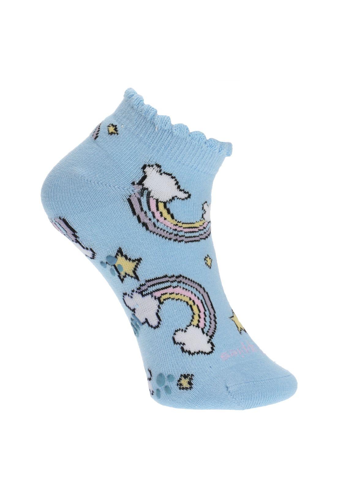 Calcetín Ped Clouds Celeste Niña-0