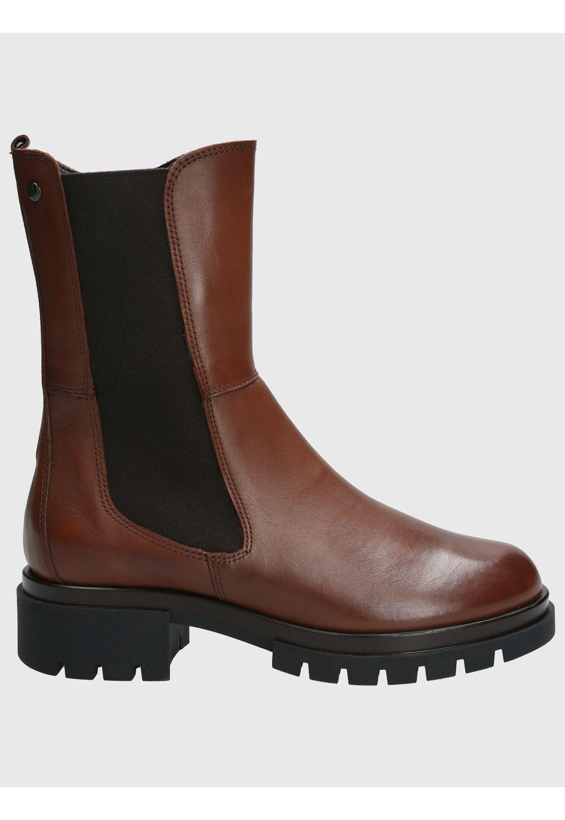 Bota Cuero Mujer Fetter Café-1