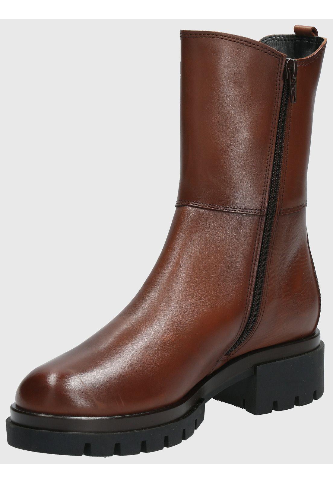 Bota Cuero Mujer Fetter Café-4