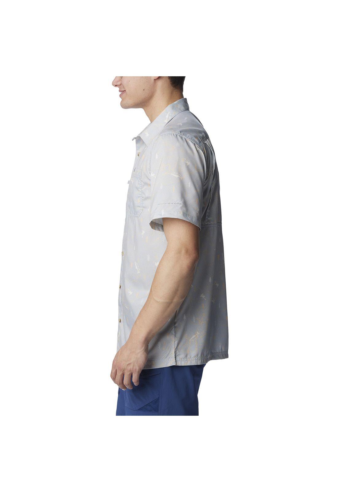 Camisa M/C Super Slack Tide Cam Gris Hombre-1