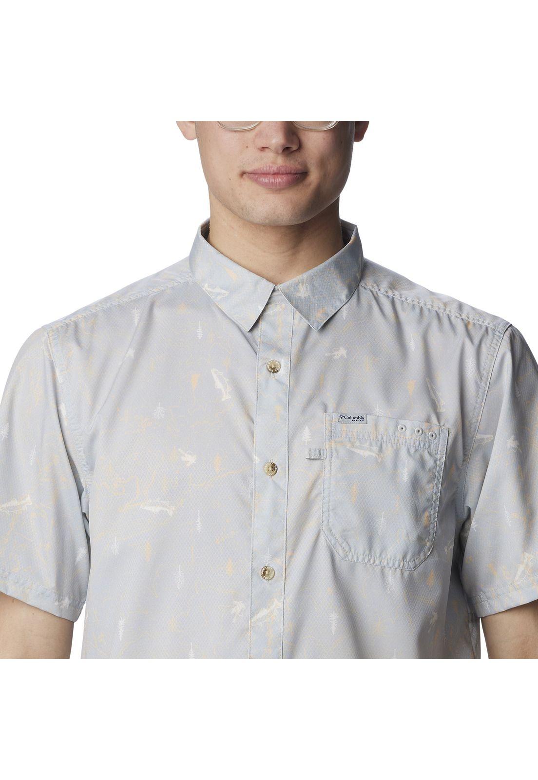 Camisa M/C Super Slack Tide Cam Gris Hombre-4