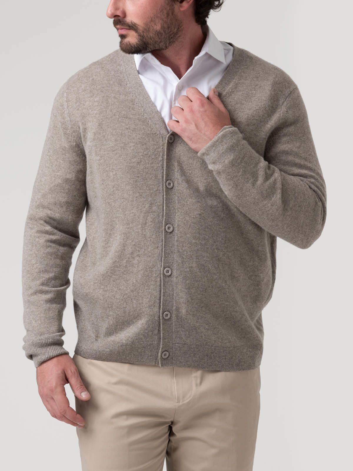 Sweater Cashemira Hombre Cash.But Gris claro-4