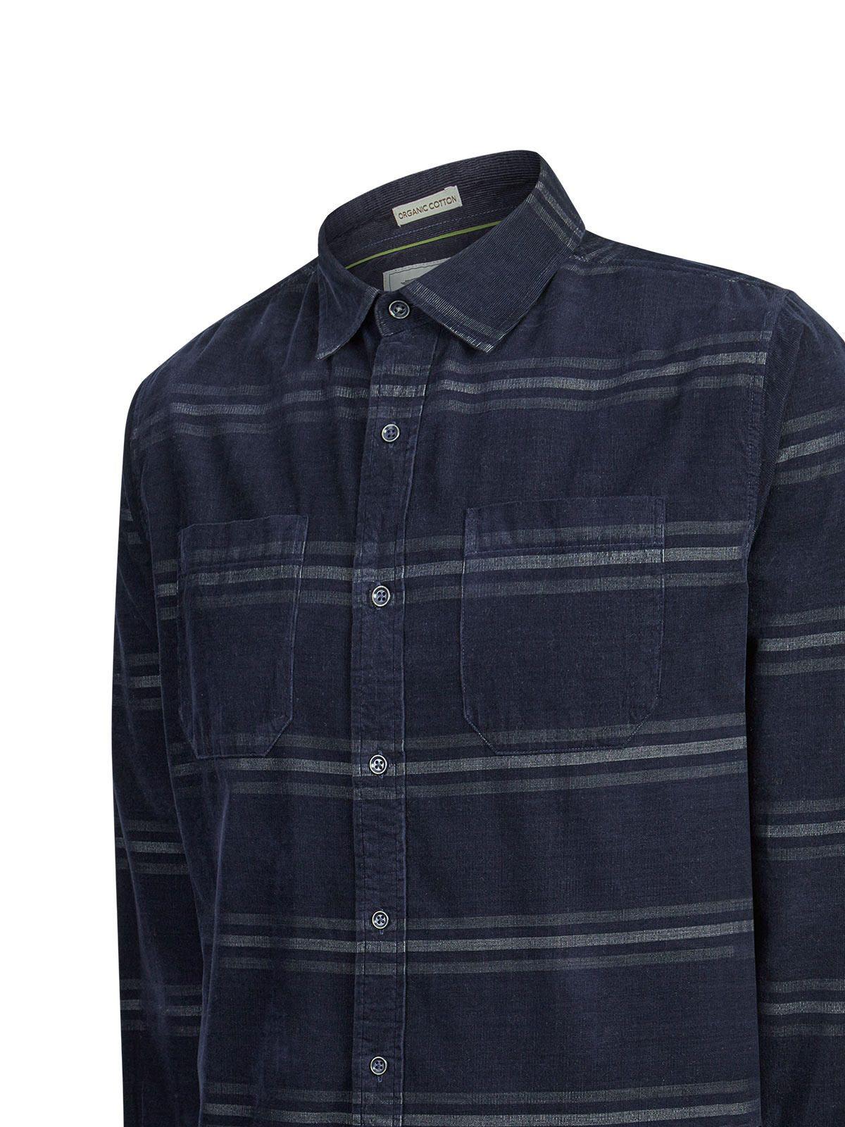 Camisa Algodón Orgánico Hombre Tartancord Azul-3
