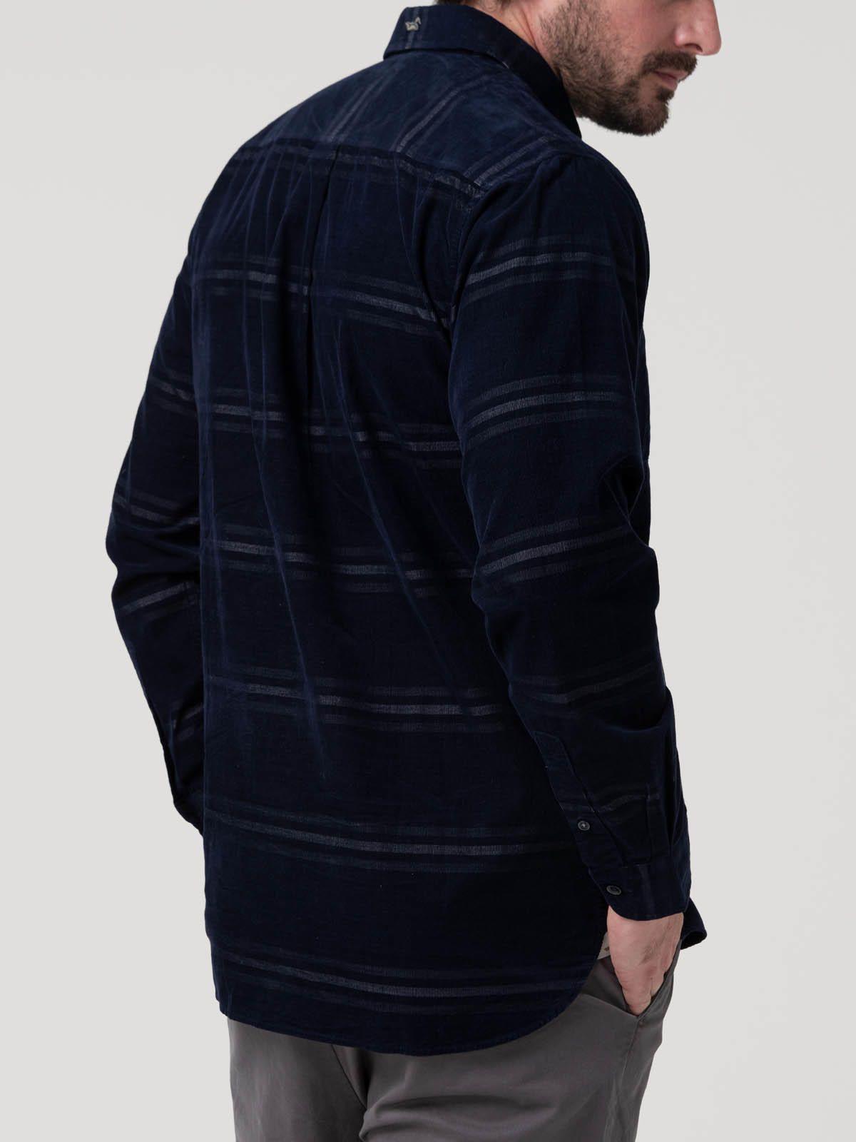 Camisa Algodón Orgánico Hombre Tartancord Azul-5