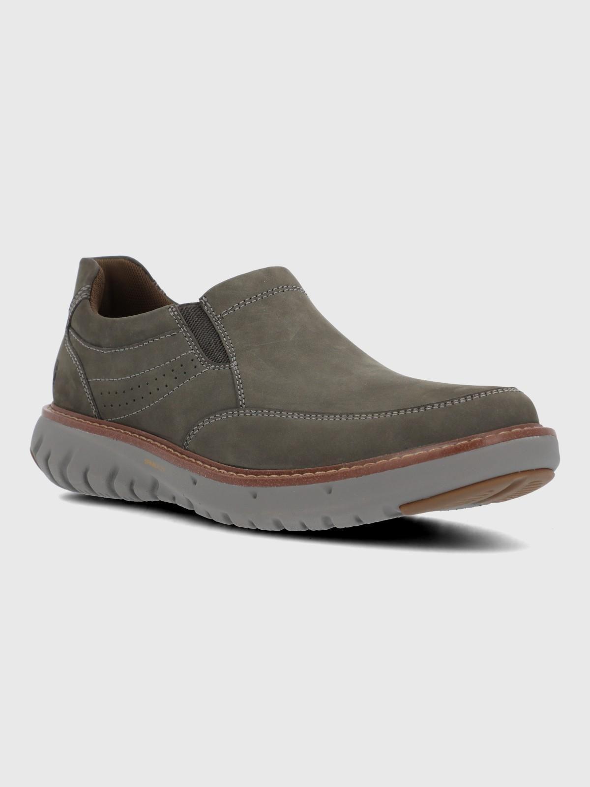 Slip On Cuero Hombre Smart Slop Grey-0