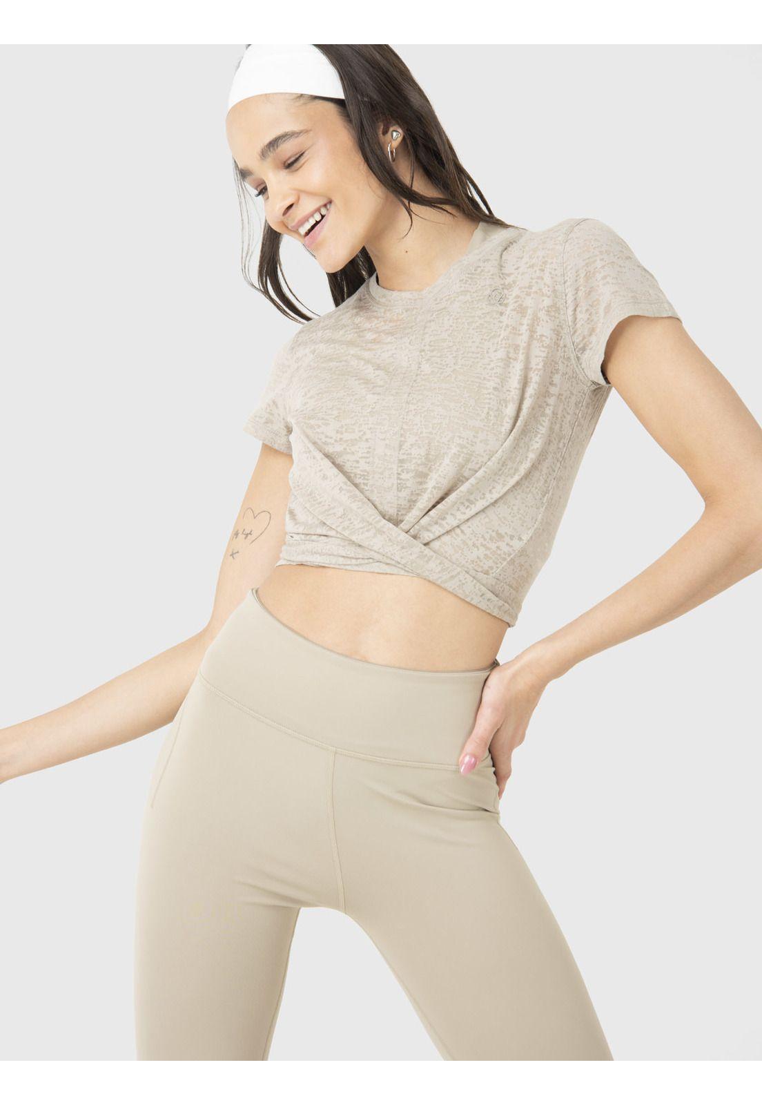 Polera Manga Corta Mujer Luna Beige-4