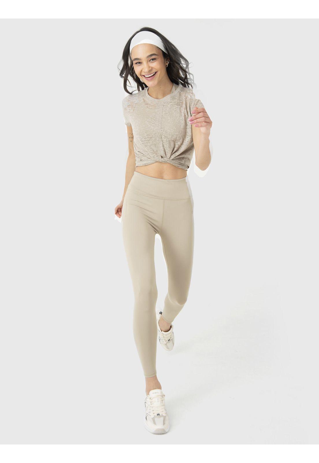 Polera Manga Corta Mujer Luna Beige-5