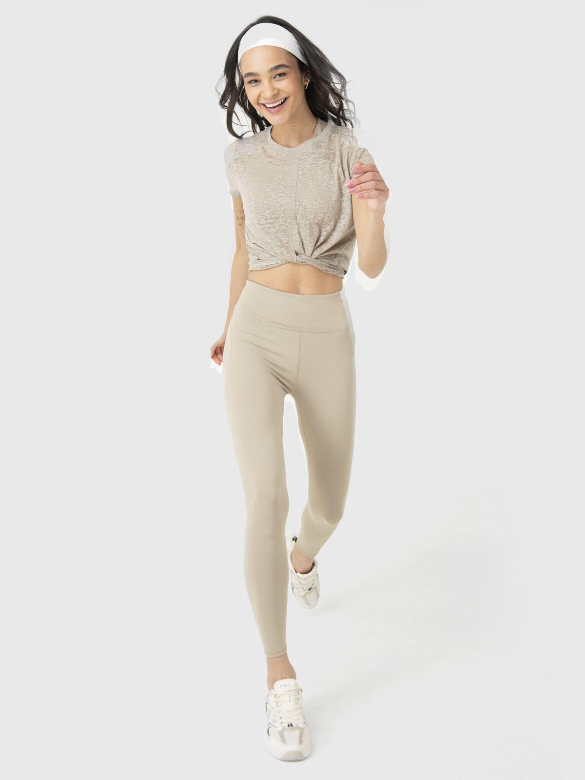 Polera Manga Corta Mujer Luna Beige-5