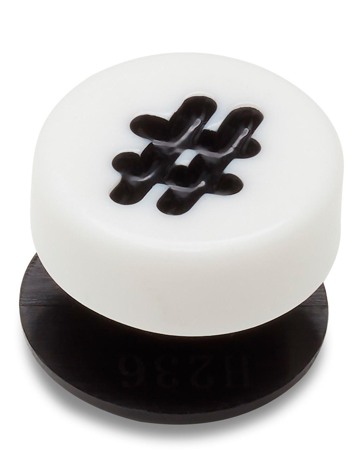 Jibbitz Símbolo Hashtag Blanco-2