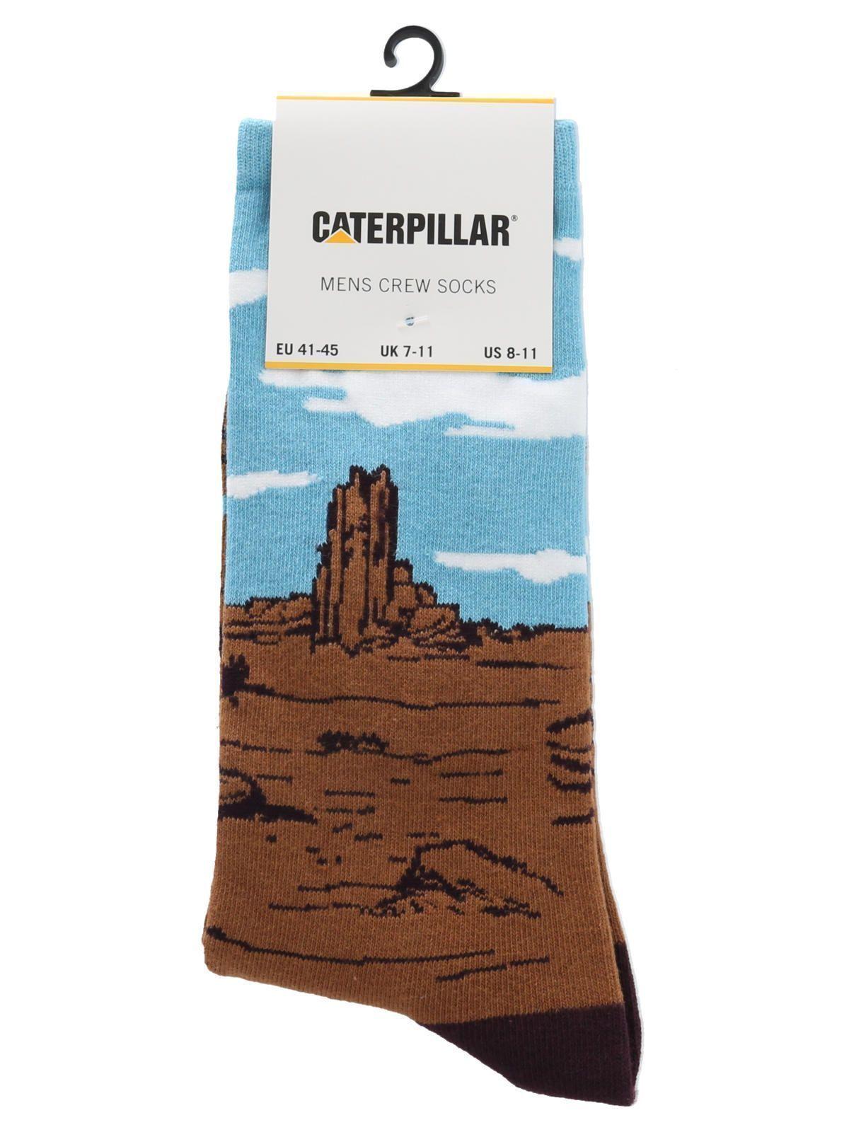 Calcetín Largo Diseño Desierto Hombre Café-0