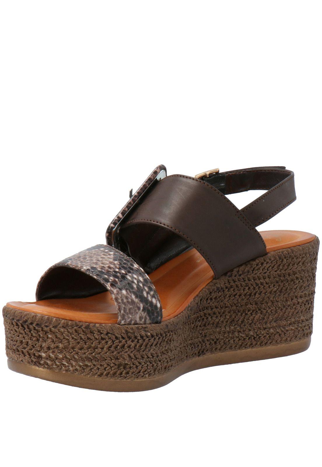 Sandalia Adda Casual Marrón-3
