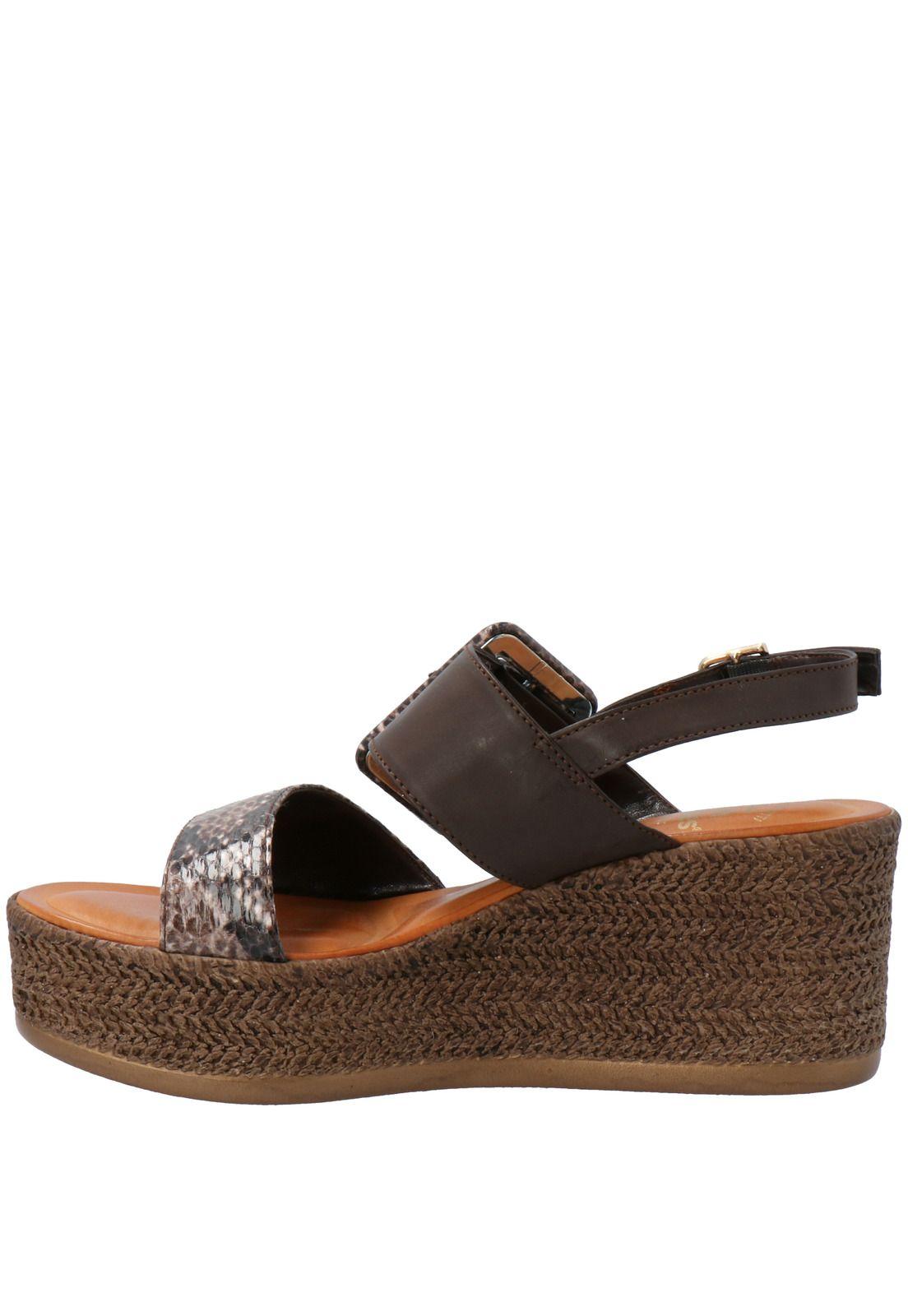 Sandalia Adda Casual Marrón-4