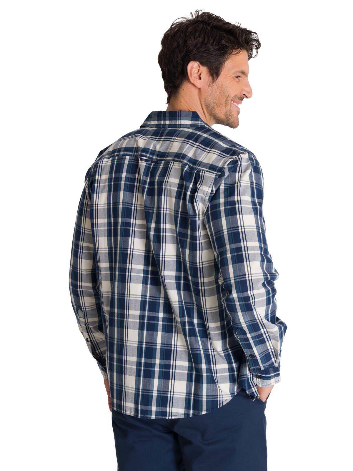 Camisa Manga Larga Hombre Poplin Azul-4