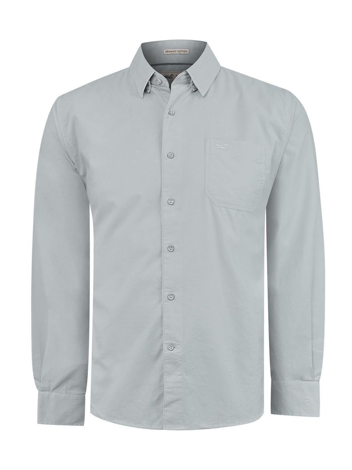 Camisa Algodón Orgánico Hombre Corduroy Gris claro-0