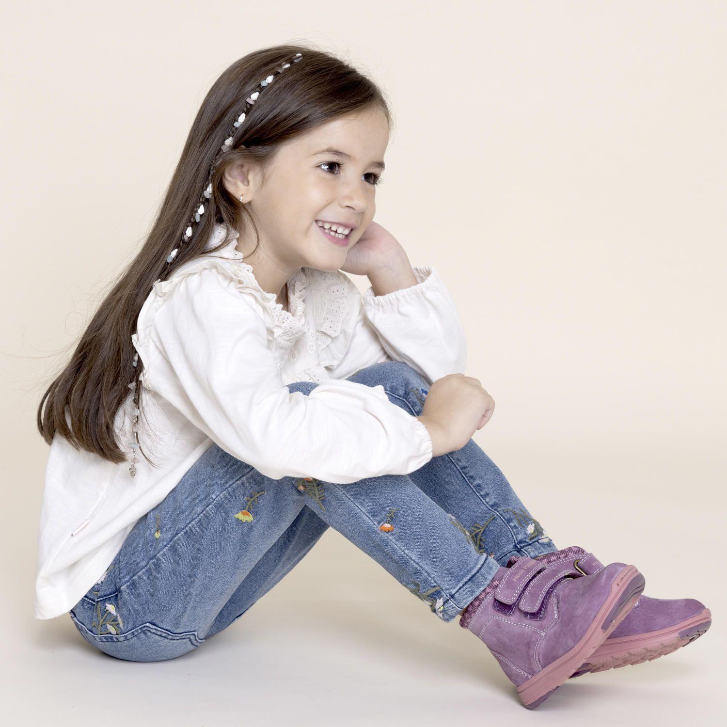 Botín Cuero Niña New Villa Morado-3