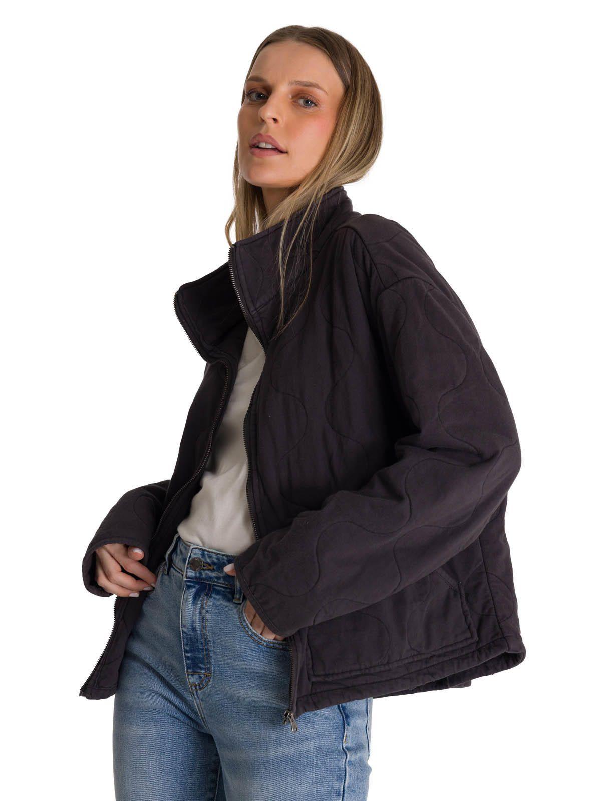 Chaqueta Mujer Cozy Quilted Oversized Azul-1