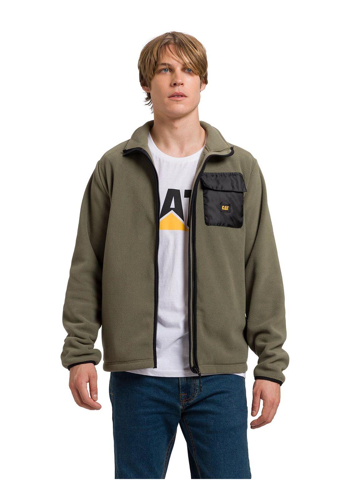 Polar Fleece Utility Full Zip Hombre Verde-1