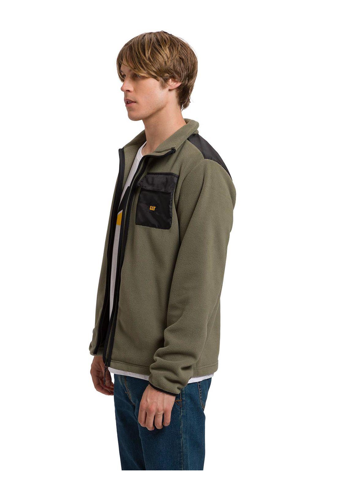 Polar Fleece Utility Full Zip Hombre Verde-3