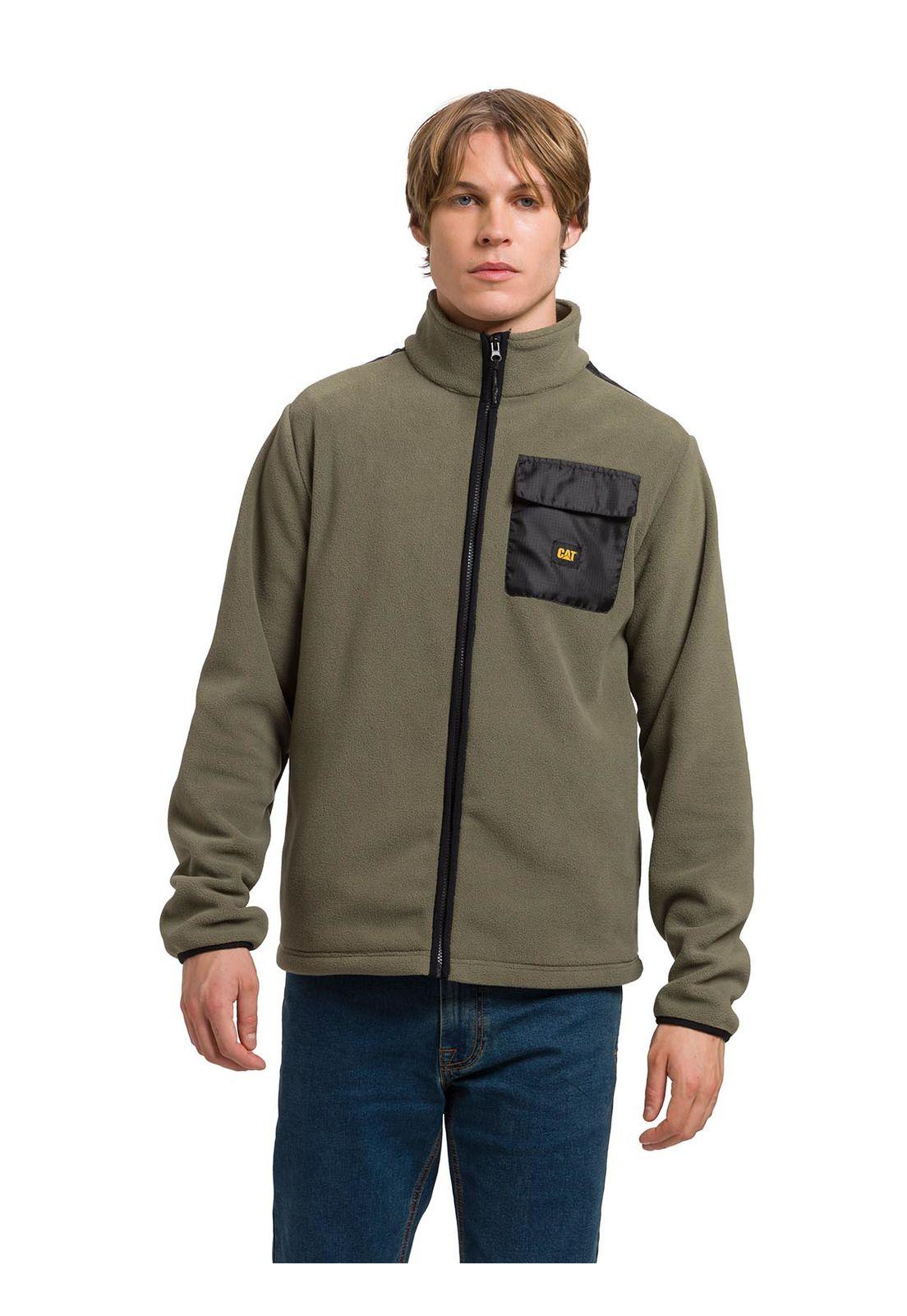 Polar Fleece Utility Full Zip Hombre Verde-4