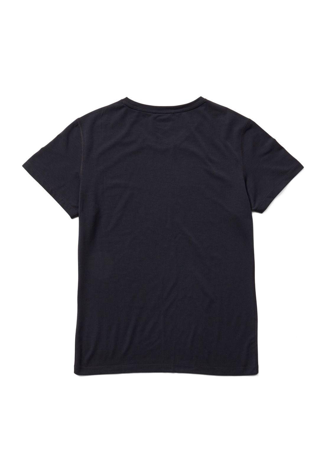 Polera Manga Corta Mujer Tencel Negro-1