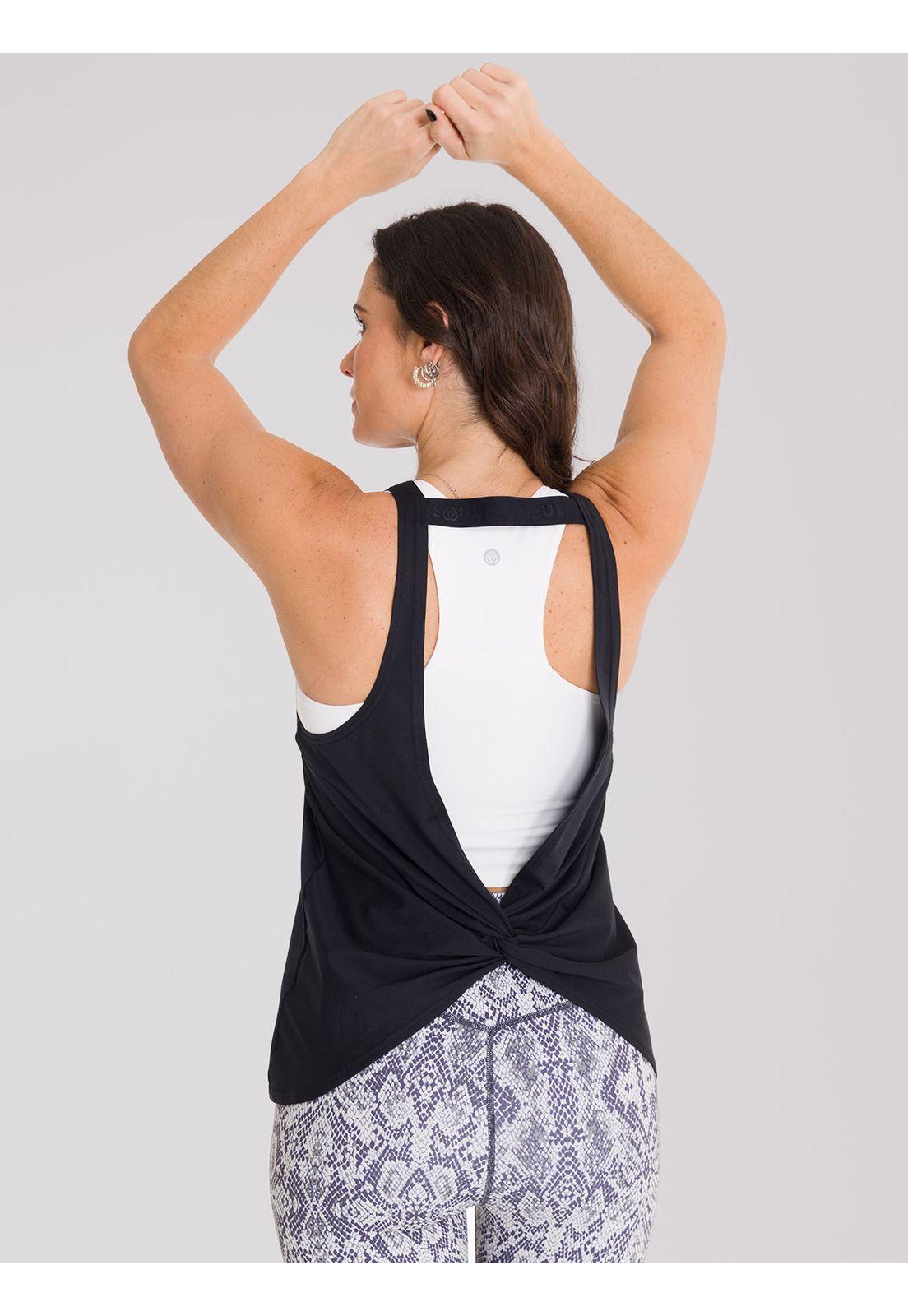 Polera deportiva Mujer Tank Cloe Negro-4
