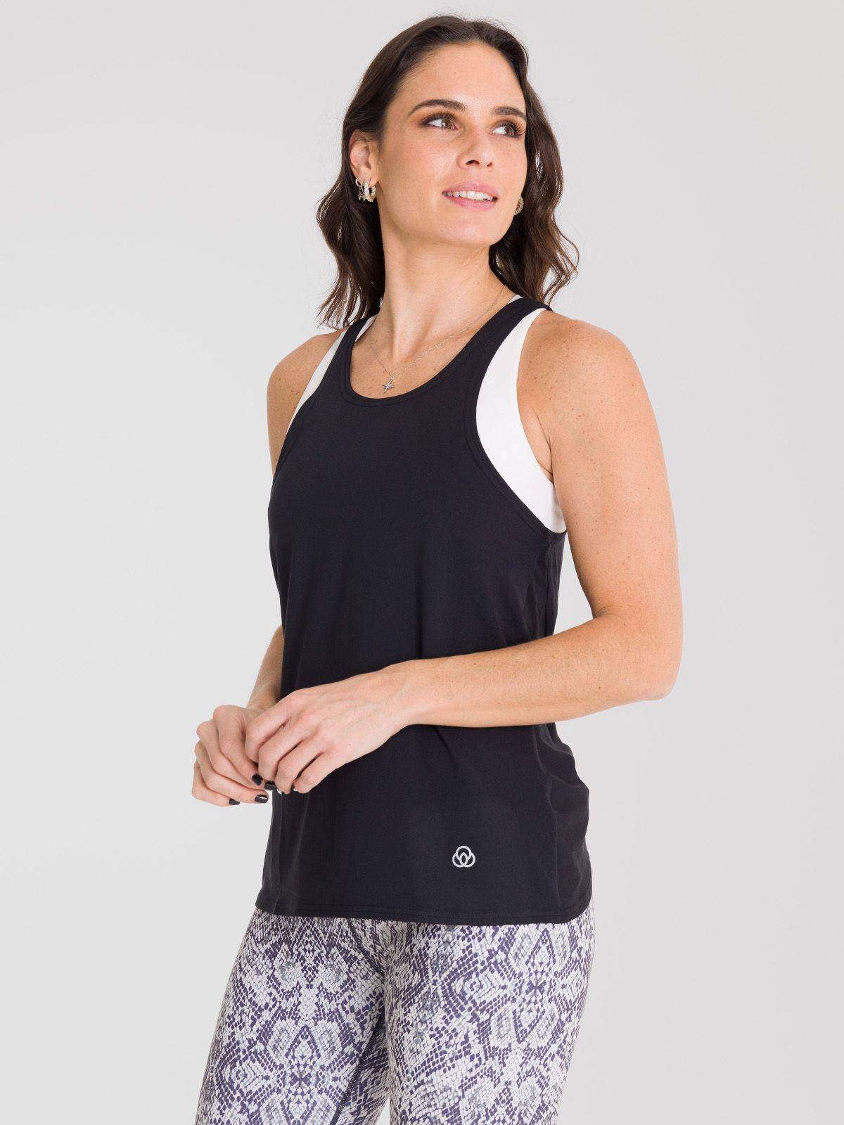 Polera deportiva Mujer Tank Cloe Negro-3