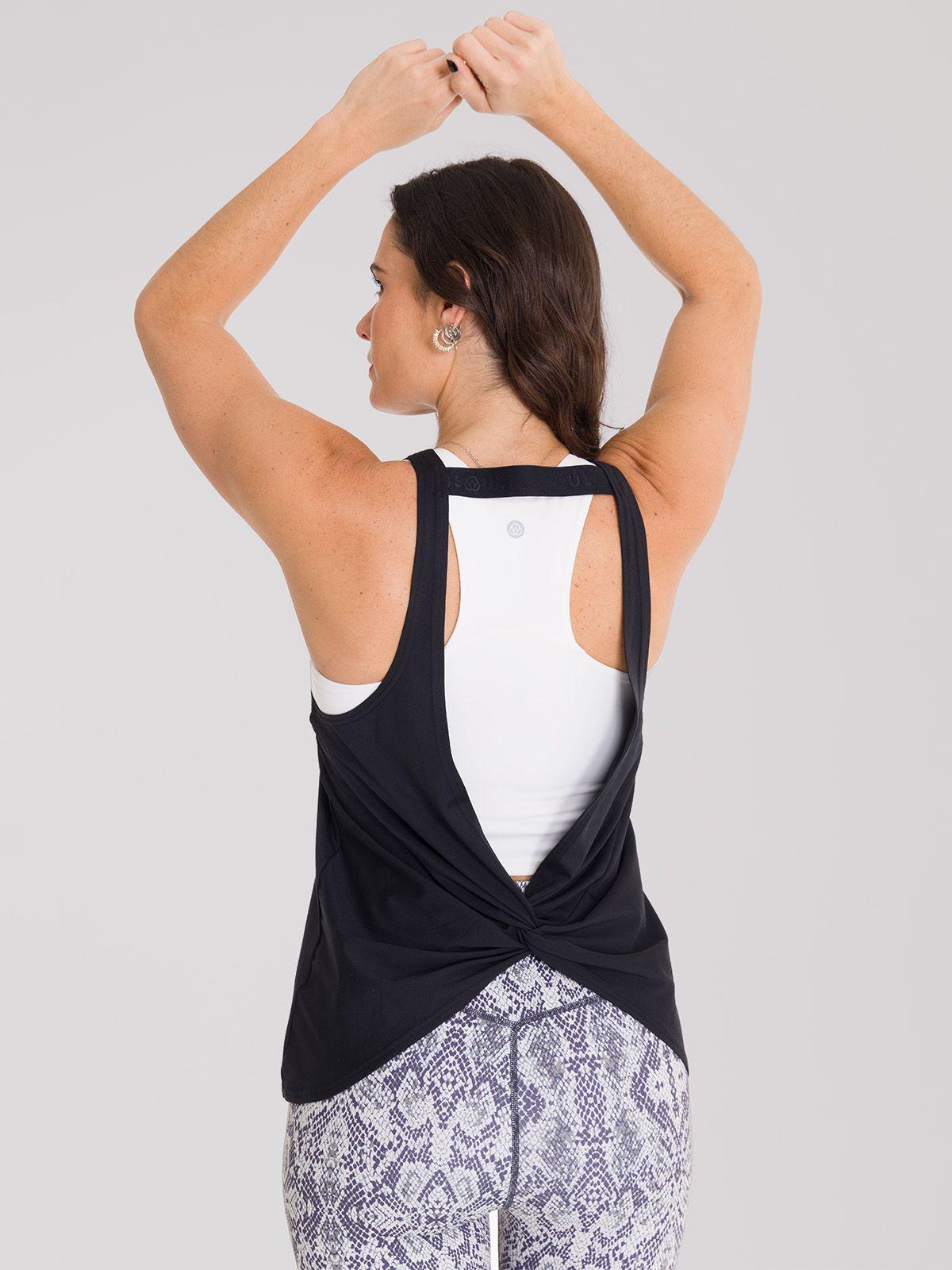 Polera deportiva Mujer Tank Cloe Negro-4