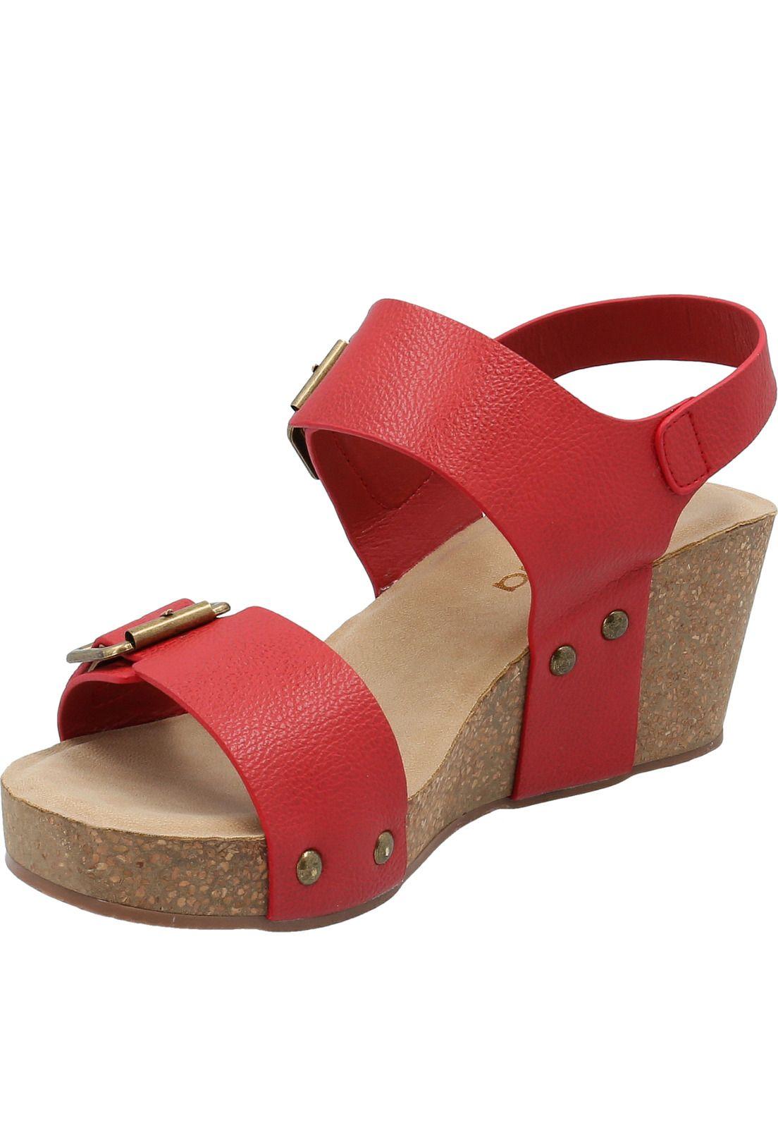 Sandalia Mujer Greider Rojo-3