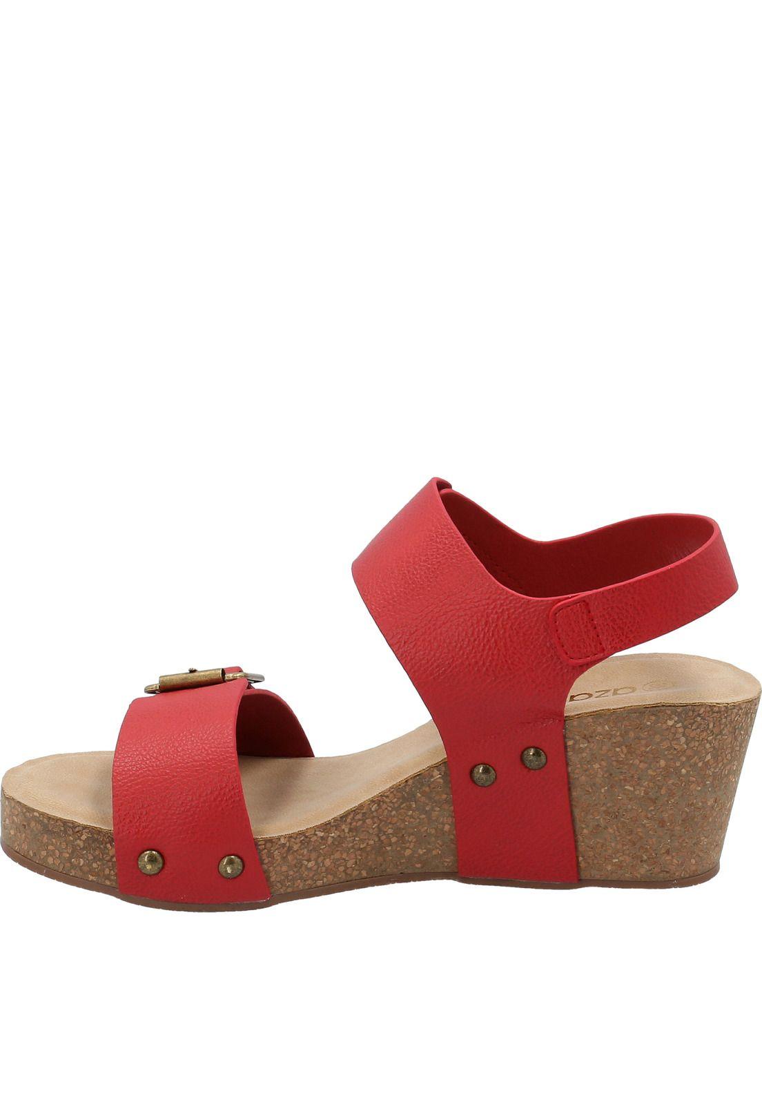 Sandalia Mujer Greider Rojo-4