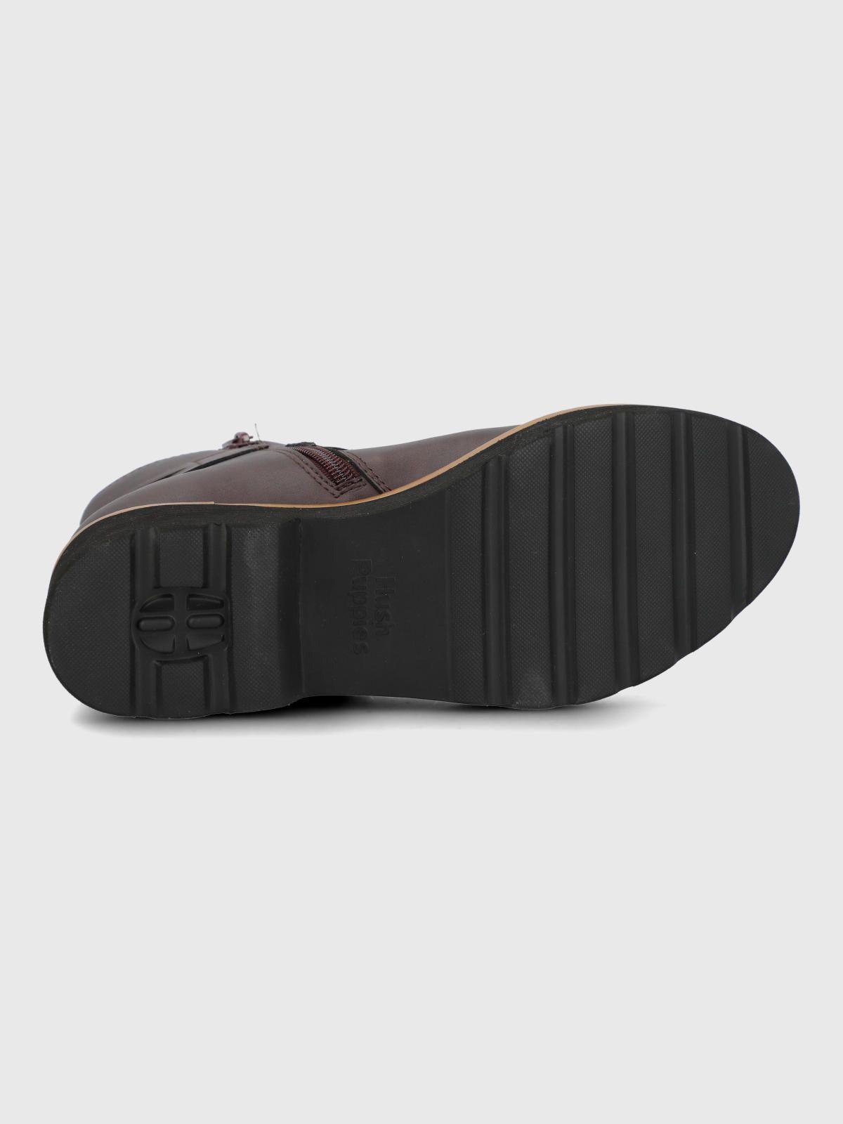 Botin Cuero Mujer Clide Burdeo-7