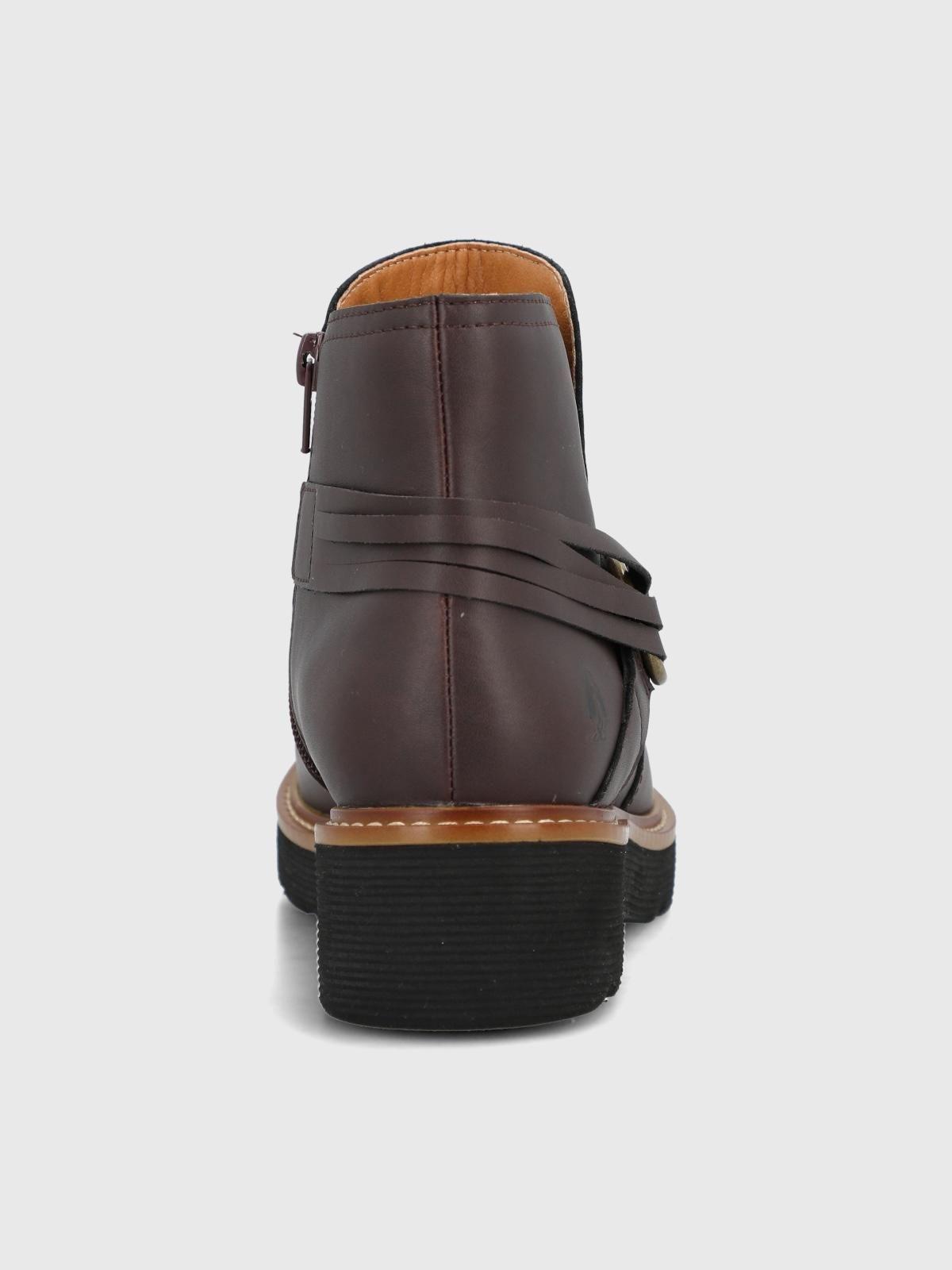 Botin Cuero Mujer Clide Burdeo-6