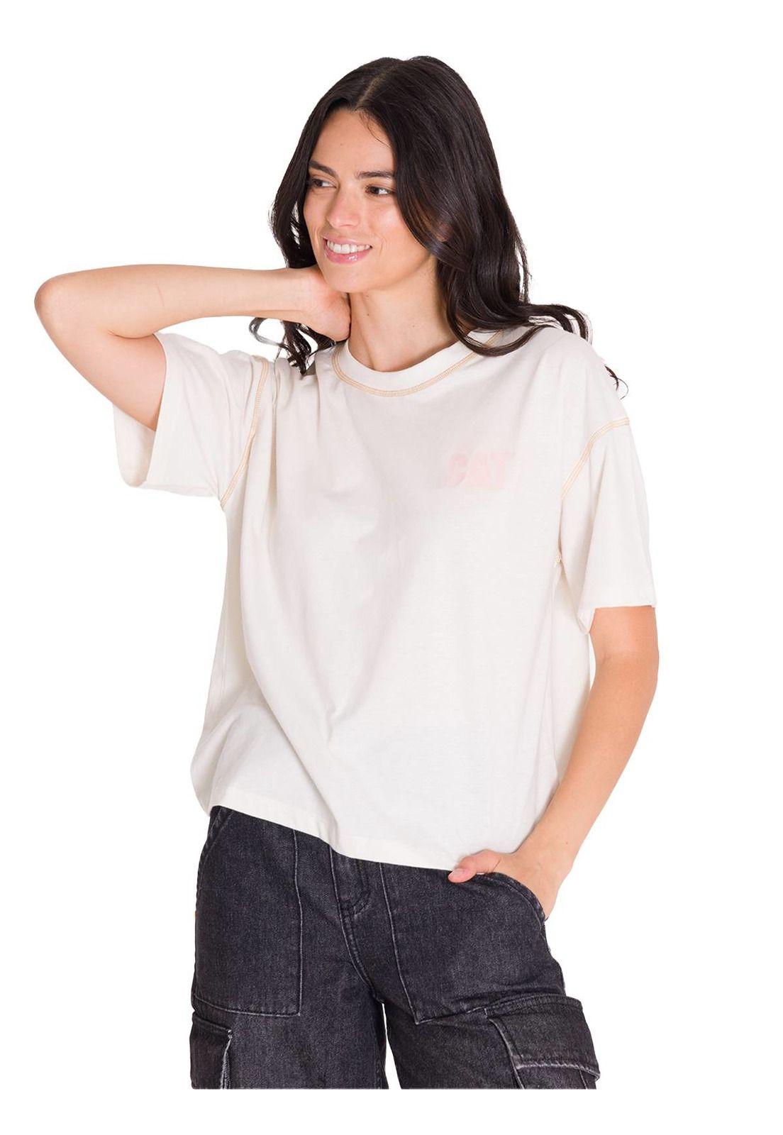 Polera Manga Corta Boxy Mujer Amarillo-0
