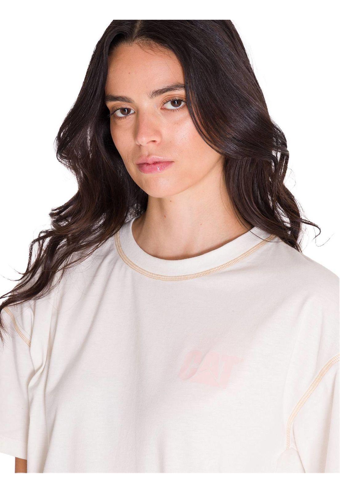 Polera Manga Corta Boxy Mujer Amarillo-4