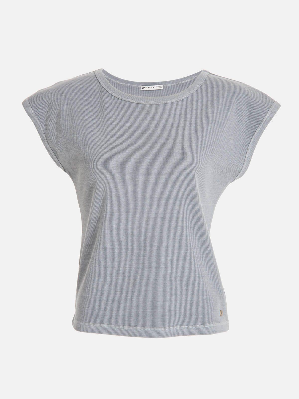 Polera m/c Mujer Essential Azul-5