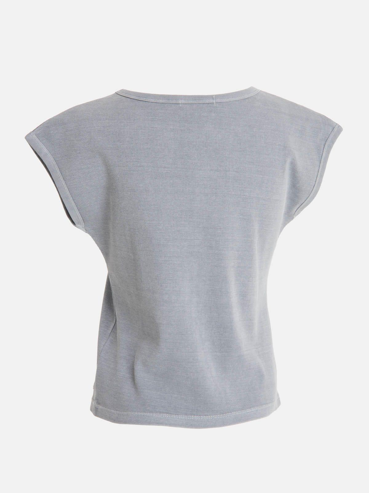 Polera m/c Mujer Essential Azul-6