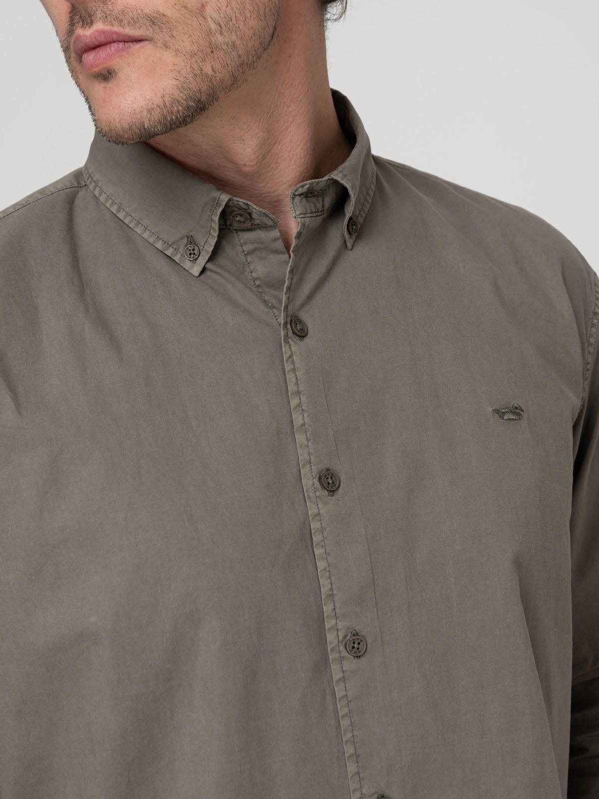 Camisa Algodón Orgánico Hombre Soft Verde-6