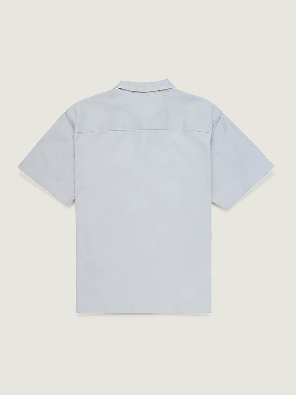 Camisa M/C Hombre Larkspur Solid Workw Gris-1