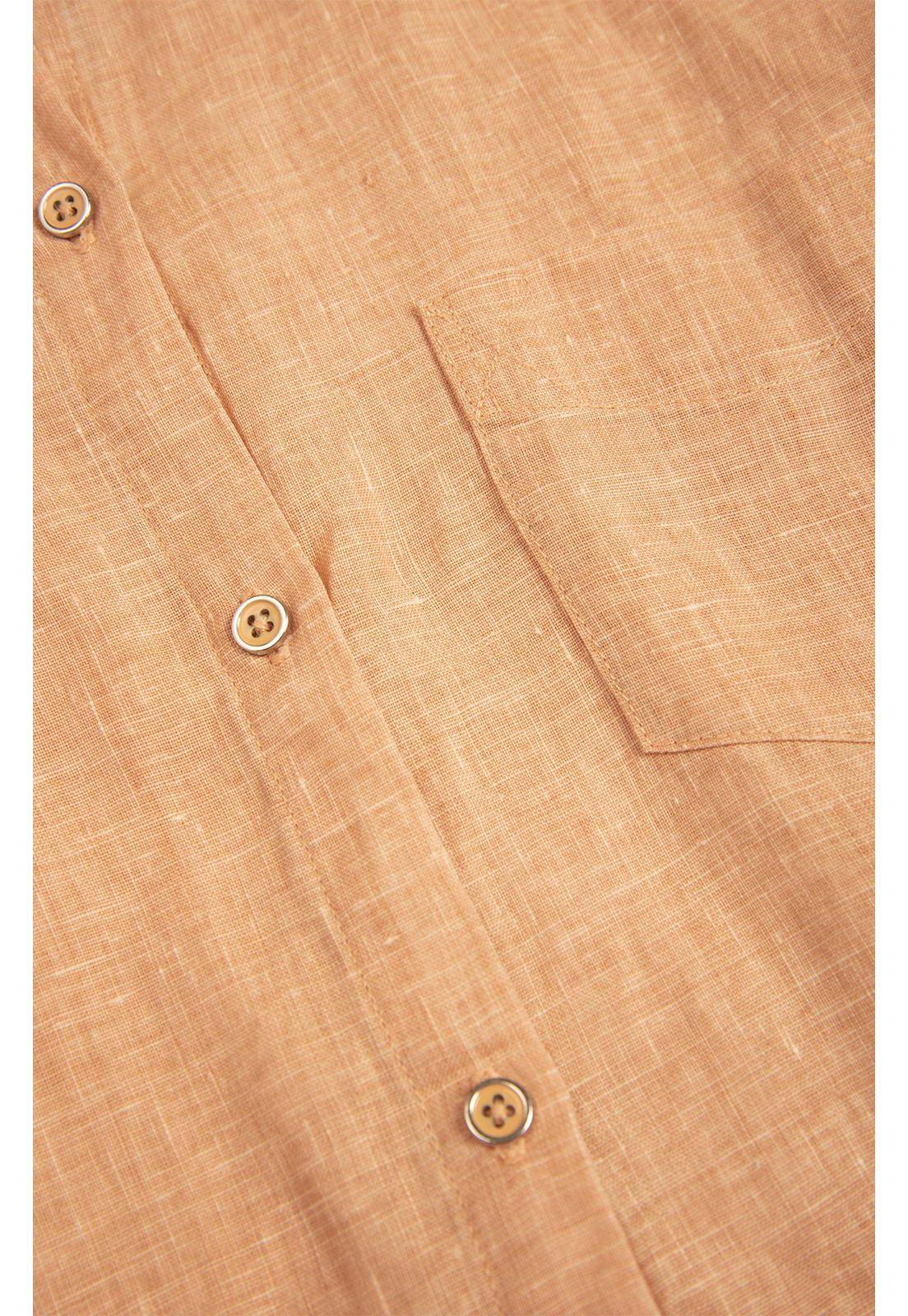 Blusa Lino Orgánico Mujer Lirio Naranja-7