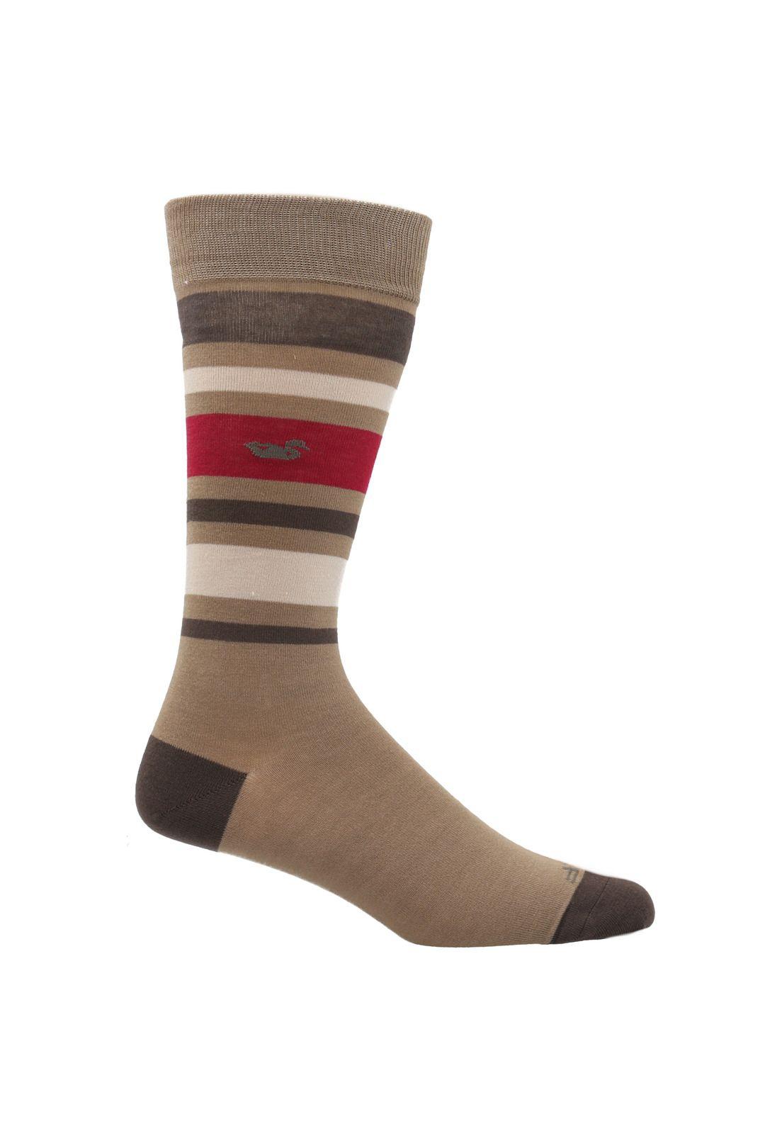 Calcetín Bambú Hombre LG stripes Café-0