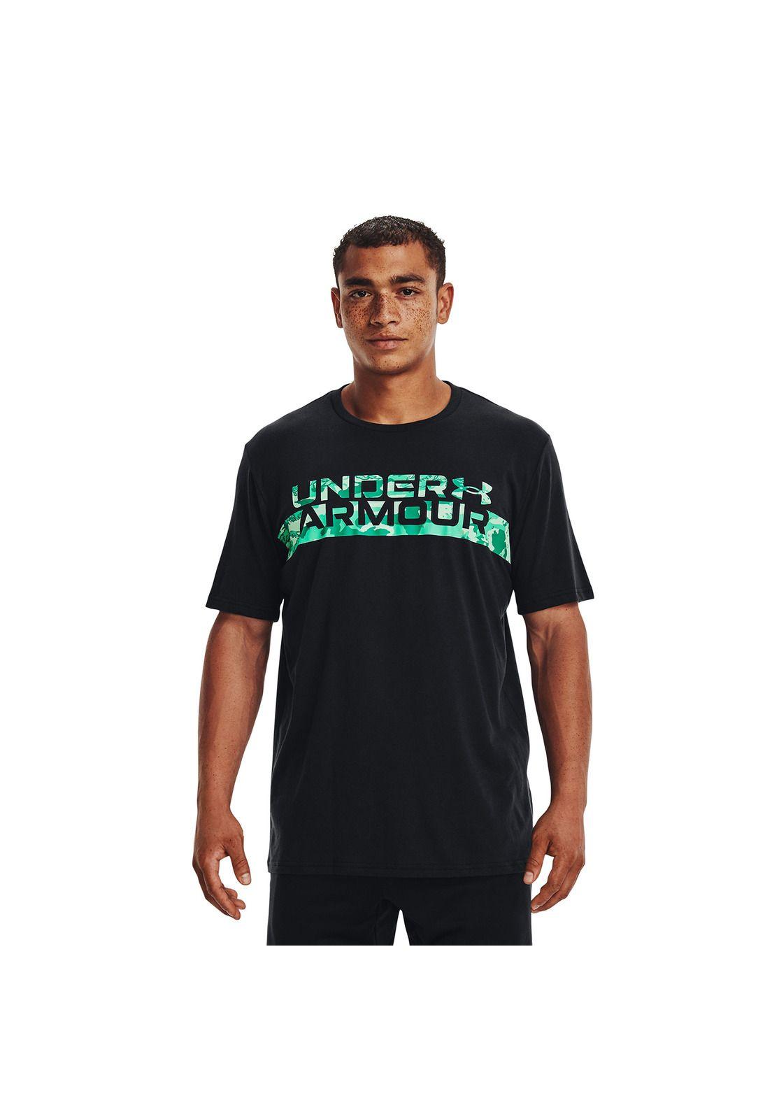 Polera Hombre Camo Chest Stripe Negro-2