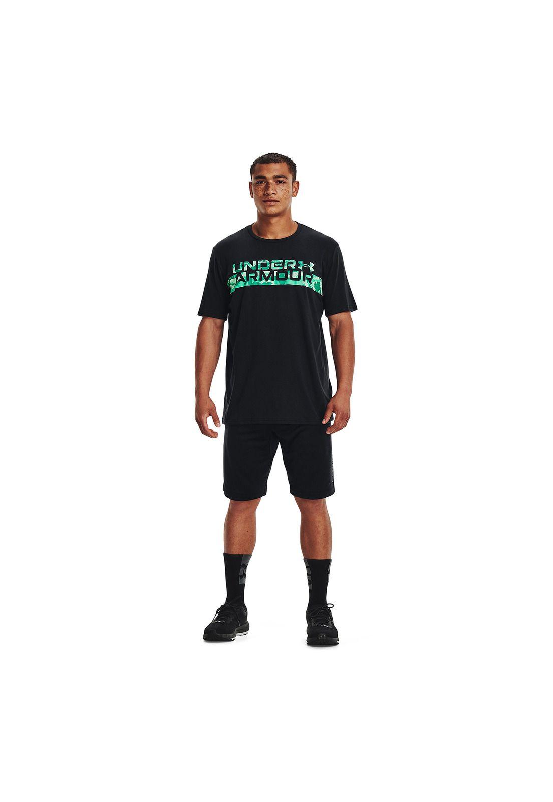 Polera Hombre Camo Chest Stripe Negro-4