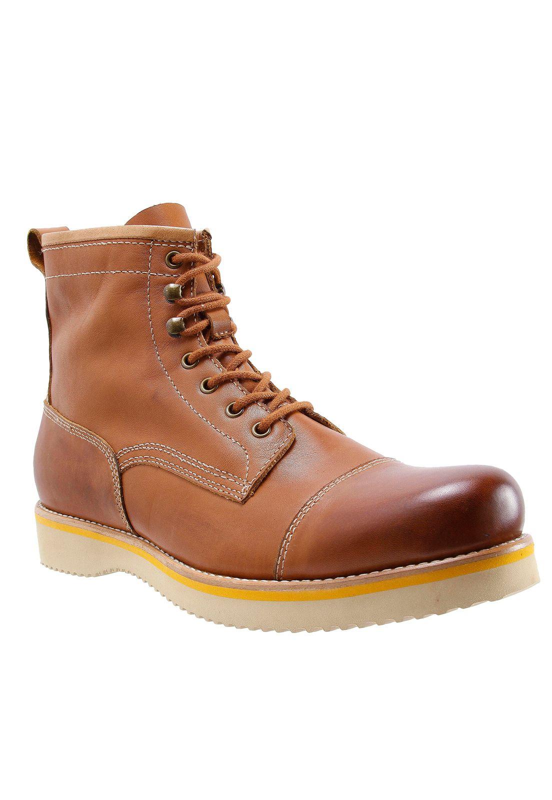 Botin Cuero Hombre Ralph Café-0