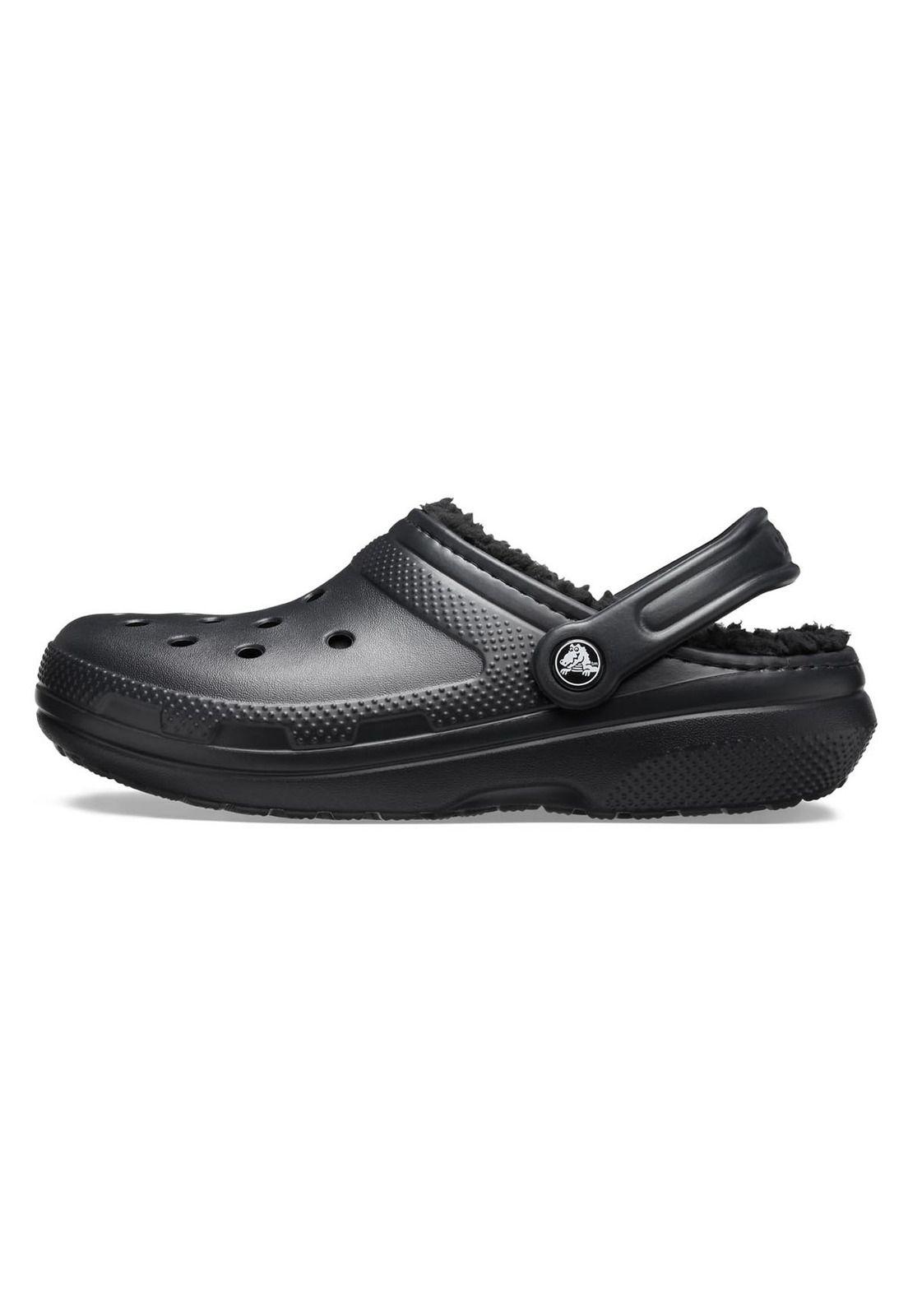 Zueco Crocs Hombre Classic Lined Clog Negro-1