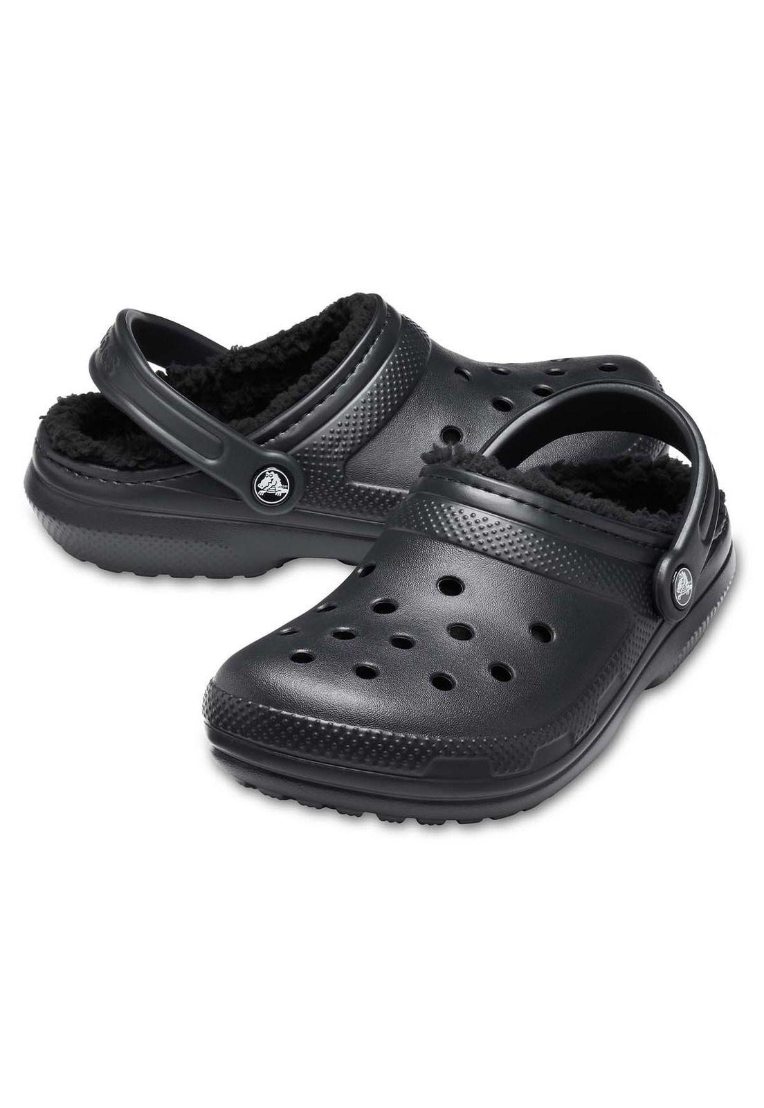 Zueco Crocs Hombre Classic Lined Clog Negro-3