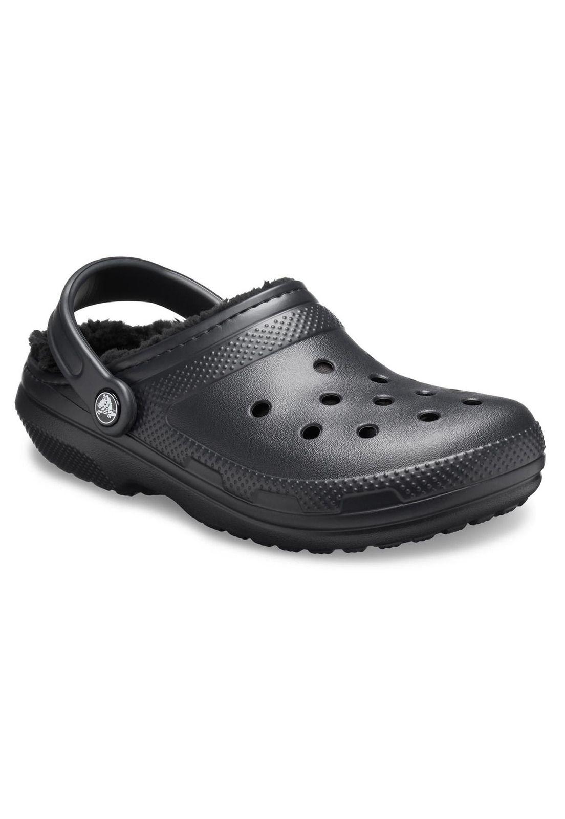 Zueco Crocs Hombre Classic Lined Clog Negro-6